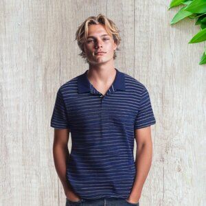 ST. JOHN'S BAY -- Polo Shirt, Large Man, Short Sleeved, Pullover, Blue